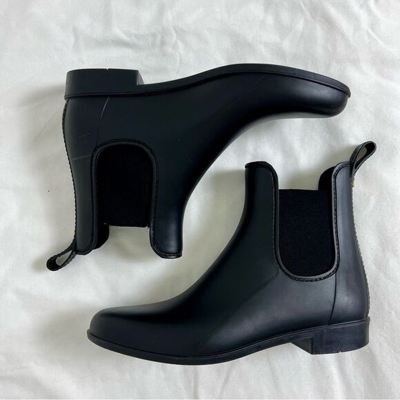 SAM EDELMAN Tinsley Matte Chelsea Rain Booties Boots Black Size 8 - Picture 3 of 10